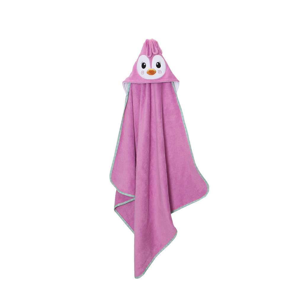 ZOOCCHINI BABY SNOW FROTTEE BADETUCH MIT KAPUZE - PENNY DER PINGUIN