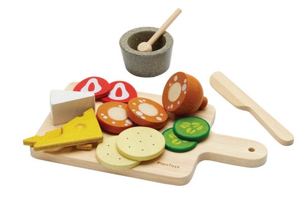 Brotzeit, Frühstück Set zum schneiden, Plan Toys, Holz