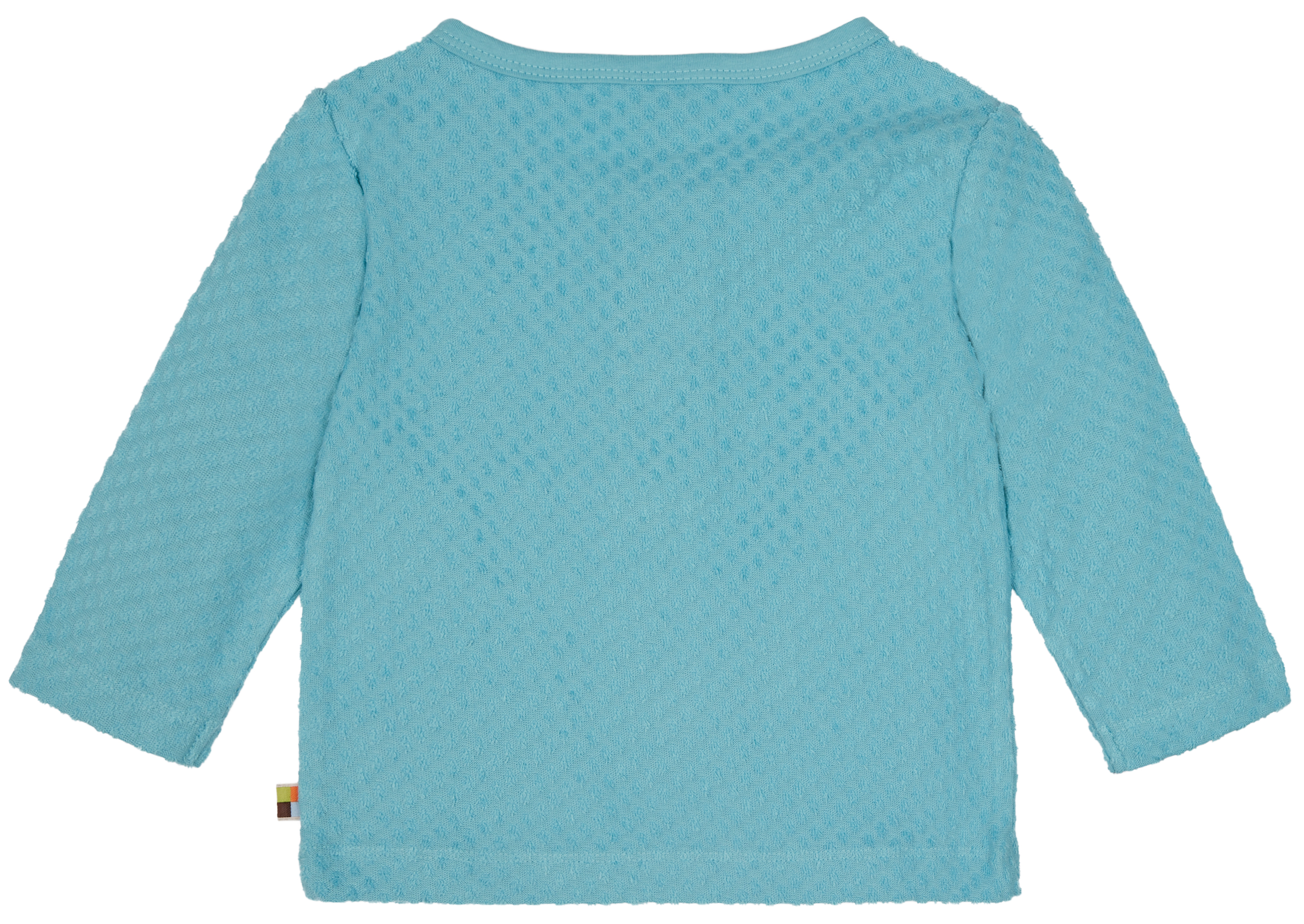Langarmshirt, Frottee, Bio-Baumwolle, mit Knöpfen, hell blau